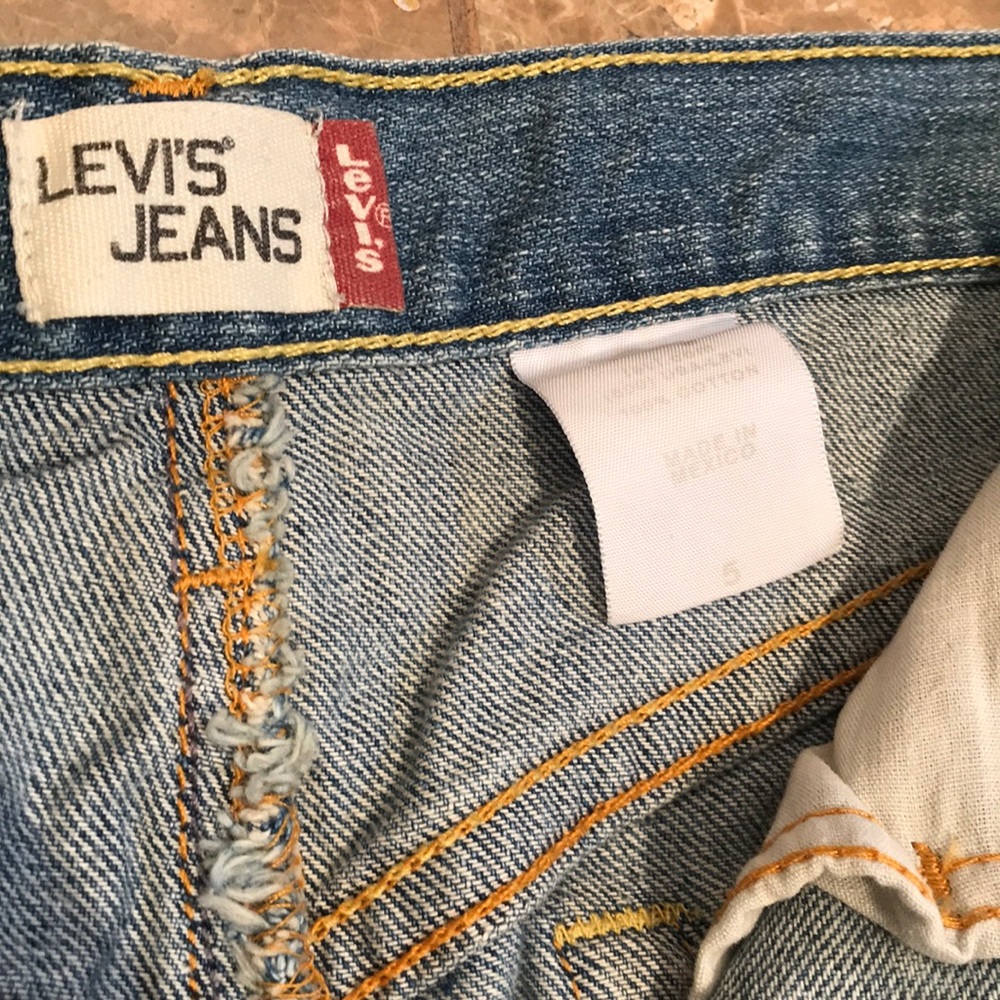 Levi’s Patchwork Denim Button Fly Mini Skirt - image 3